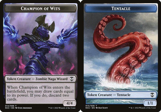 Champion of Wits (014) // Tentacle (013) Double-Sided Token
