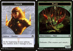 Chandra, Roaring Flame Emblem (014) // Plant (006) Double-Sided Token (PLST)