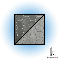 Gaming Mat - 1" Hex Reversible Black / Grey Battle Mat 26" x 23.5"