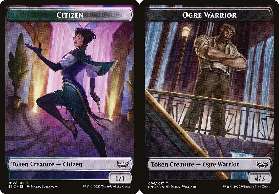Citizen (012) // Ogre Warrior (006) Double-Sided Token - Foil