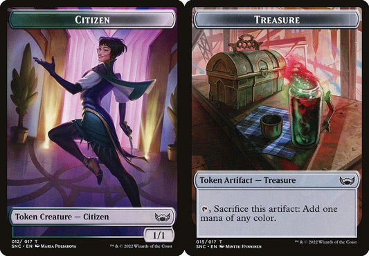 Citizen (012) // Treasure (015) Double-Sided Token - Foil