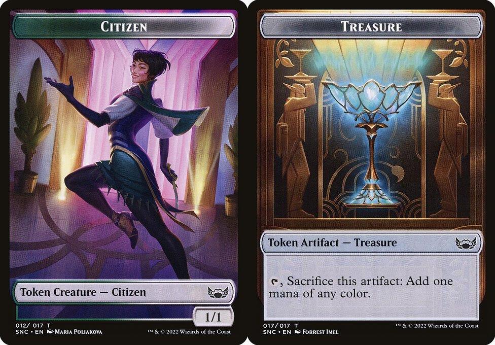 Citizen (012) // Treasure (017) Double-Sided Token - Foil