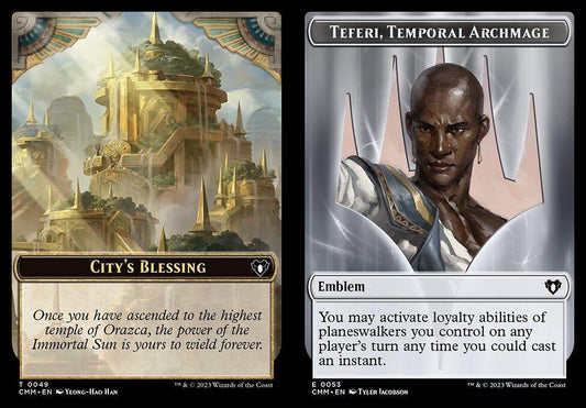 City's Blessing (0049) // Teferi, Temporal Archmage Emblem (0053) Double-Sided Token - Foil