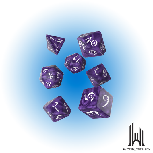 Dice Set - Classic RPG Lavender / White 7ct