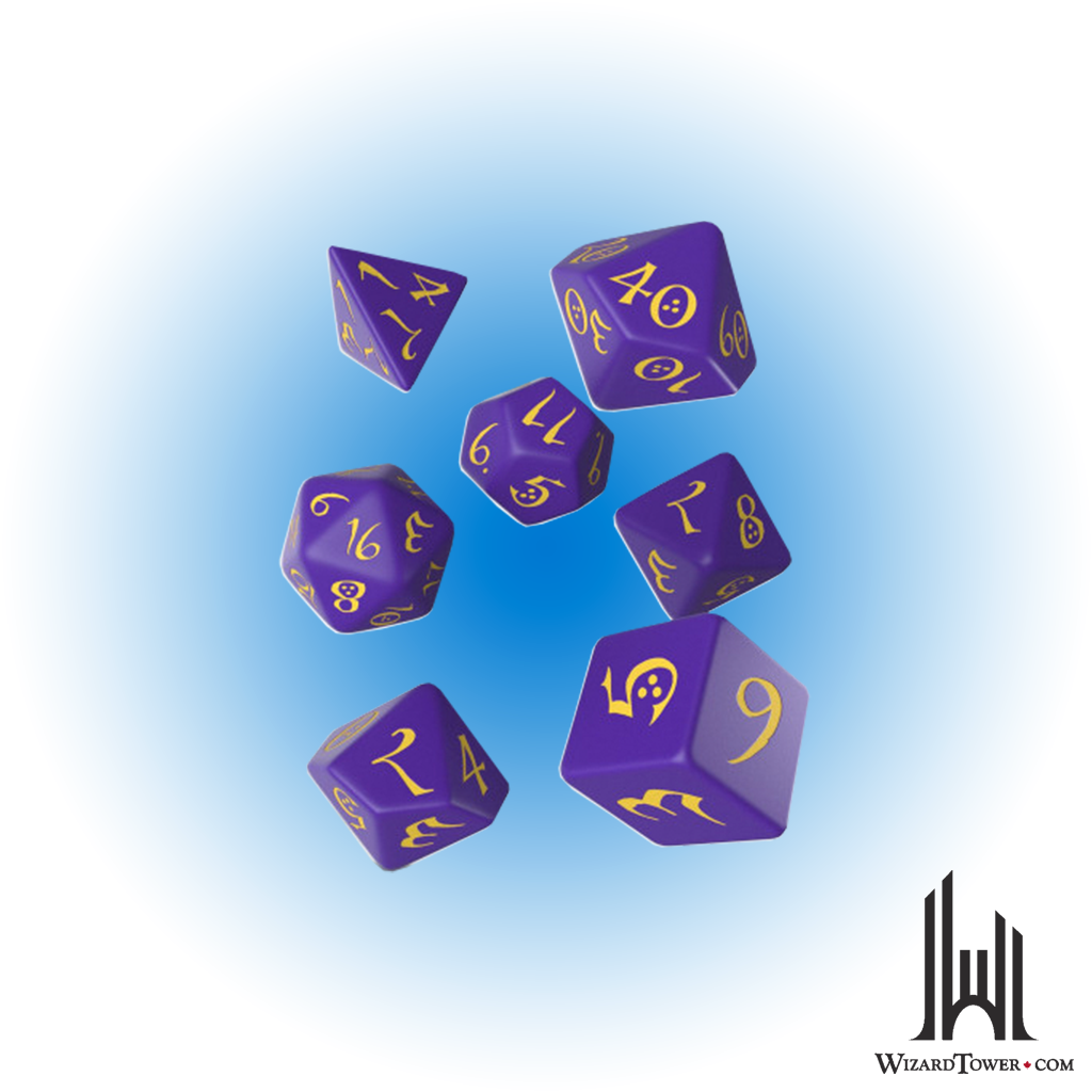 Dice Set - Classic RPG Purple / Yellow 7ct