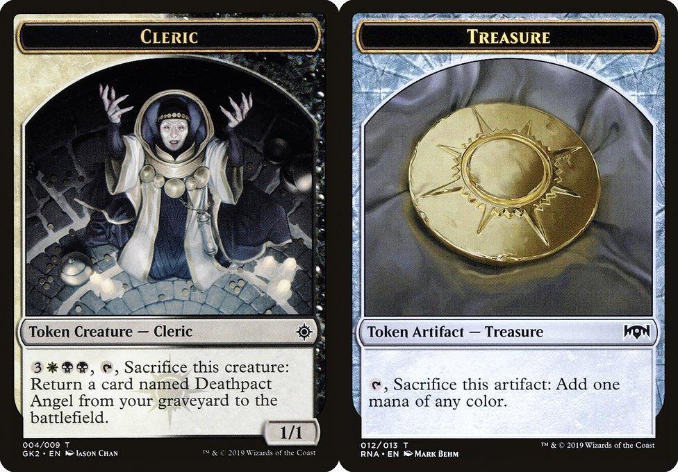 Cleric (004) // Treasure (012) Double-Sided Token