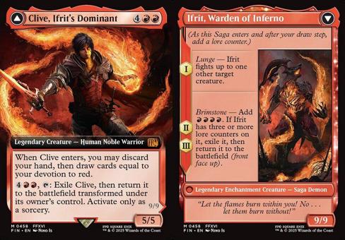 Clive, Ifrit's Dominant // Ifrit, Warden of Inferno (0458) (Extended Art) - Foil