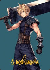 Cloud, Ex-SOLDIER (50/53) Art Card (AFIN) - Gold-Stamped Signature