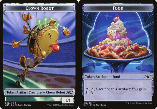 Clown Robot (002) // Food (010) Double-Sided Token - Foil