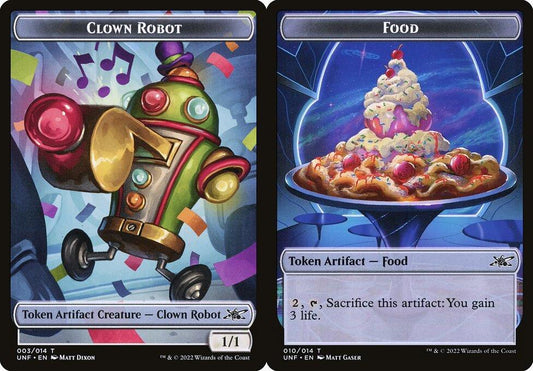 Clown Robot (003) // Food (010) Double-Sided Token - Foil
