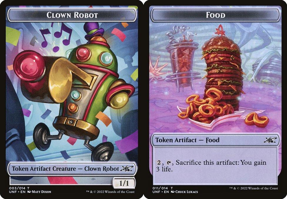 Clown Robot (003) // Food (011) Double-Sided Token - Foil