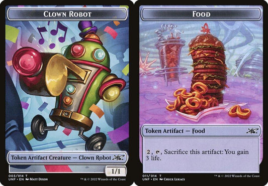 Clown Robot (003) // Food (011) Double-Sided Token - Foil