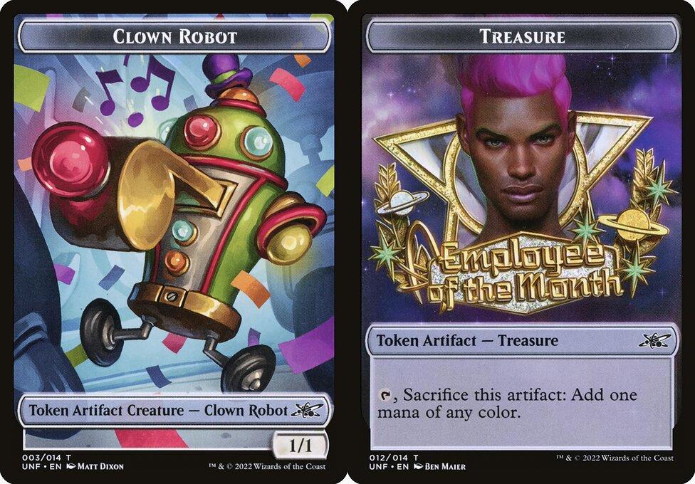 Clown Robot (003) // Treasure (012) Double-Sided Token - Foil