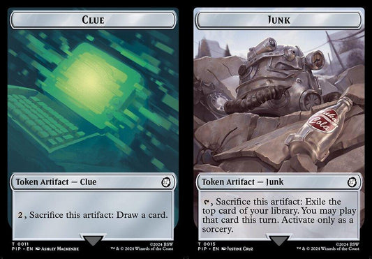 Clue (0011) // Junk (0015) Double-Sided Token - Foil