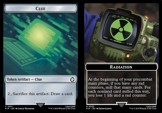 Clue (0011) // Radiation (0022) Double-Sided Token - Foil