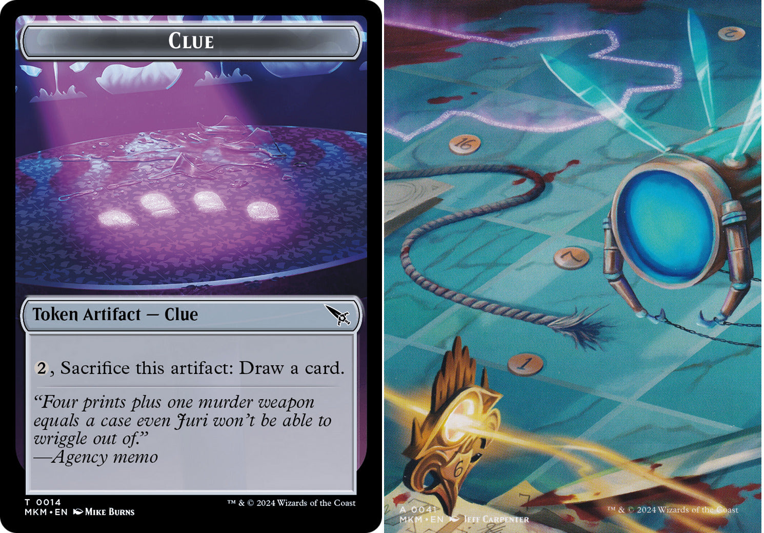 Clue (0014) // Art Card (0041) Double-Sided Token - Foil