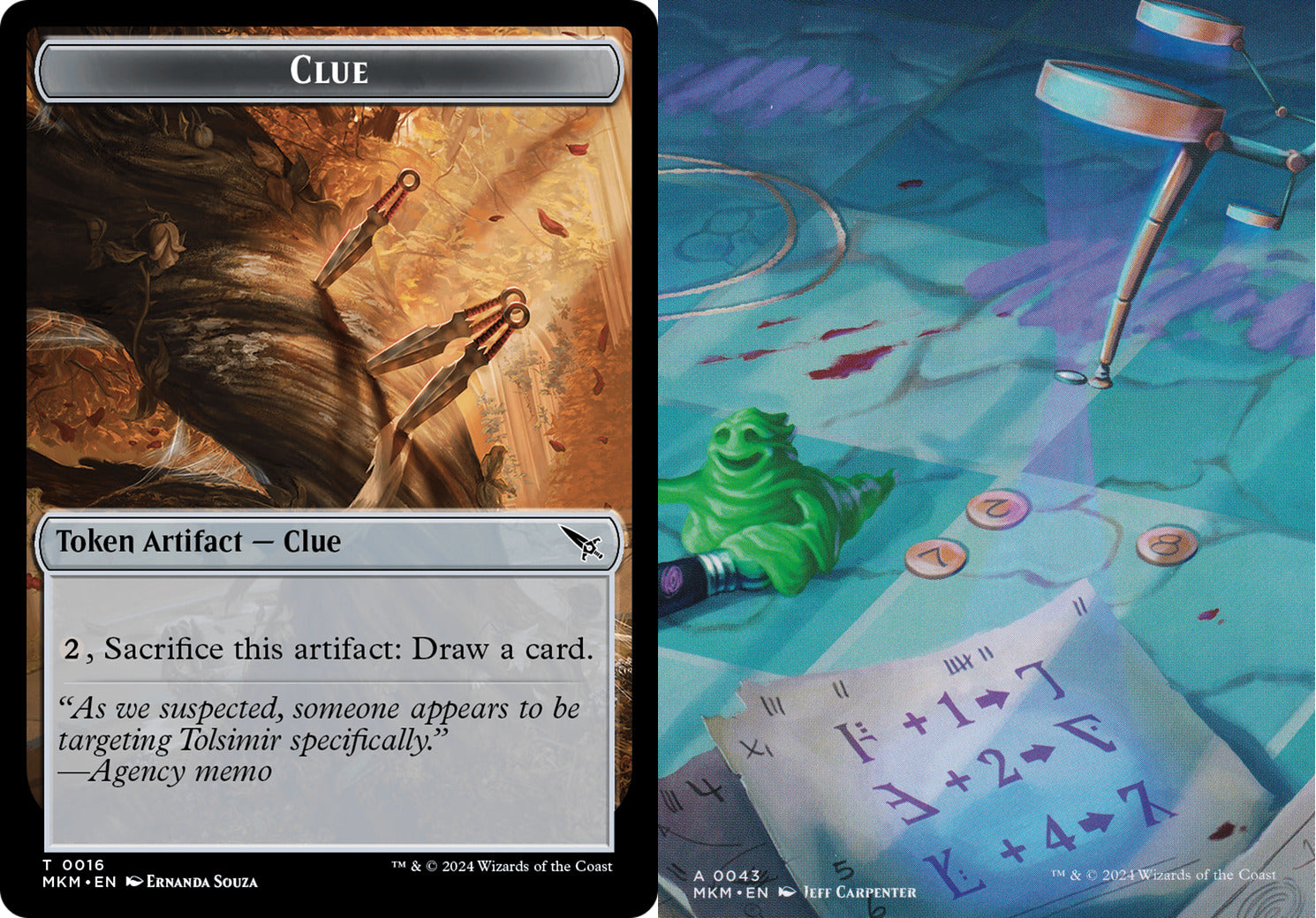 Clue (0016) // Art Card (0043) Double-Sided Token