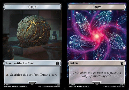 Clue (0021) // Copy (0001) Double-Sided Token - Foil