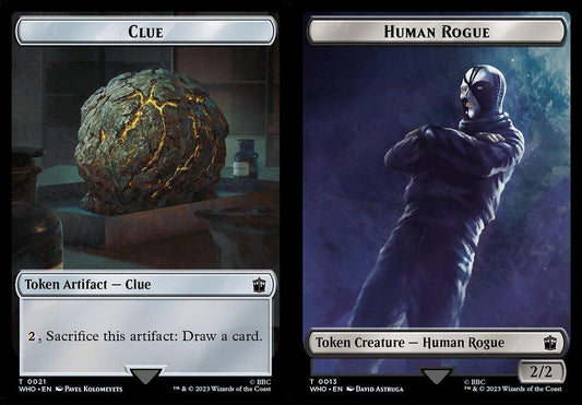 Clue (0021) // Human Rogue (0013) Double-Sided Token