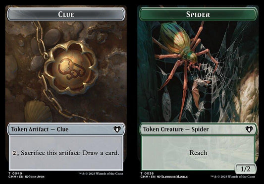 Clue (0040) // Spider (0036) Double-Sided Token