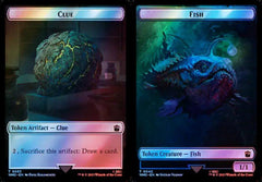 Clue (0053) // Fish (0042) Double-Sided Token - Surge Foil
