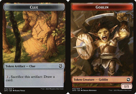 Clue (010) // Goblin (012) Double-Sided Token