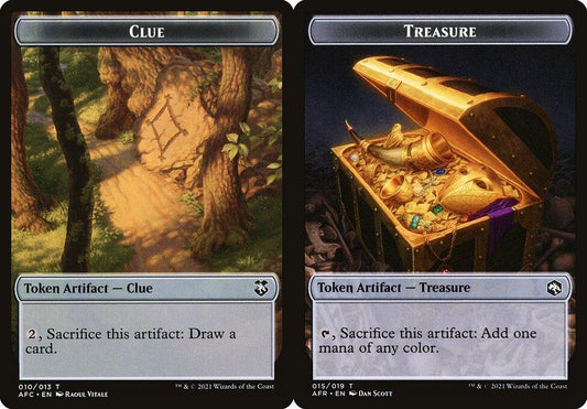 Clue (010) // Treasure (015) Double-Sided Token