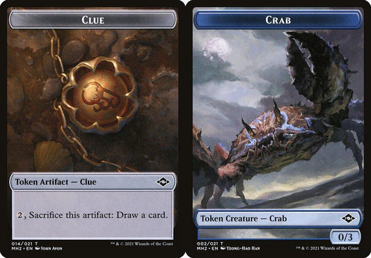 Clue (014) // Crab (002) Double-Sided Token - Foil
