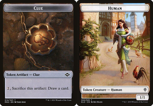 Clue (014) // Human (002) Double-Sided Token
