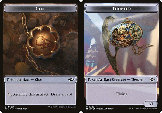 Clue (014) // Thopter (019) Double-Sided Token - Foil