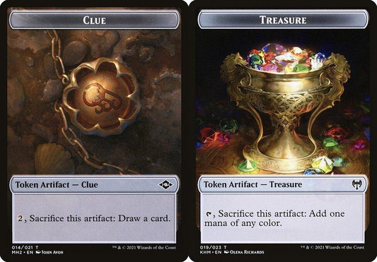 Clue (014) // Treasure (019) Double-Sided Token
