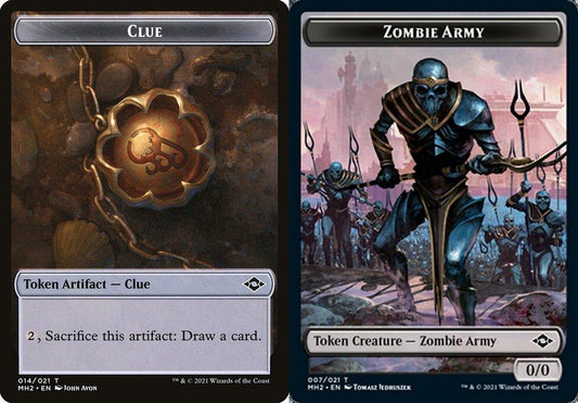 Clue (014) // Zombie Army (007) Double-Sided Token - Foil