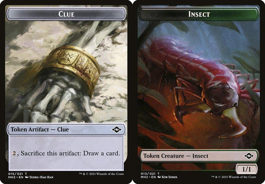 Clue (015) // Insect (013) Double-Sided Token - Foil