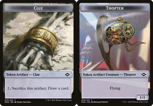 Clue (015) // Thopter (019) Double-Sided Token - Foil