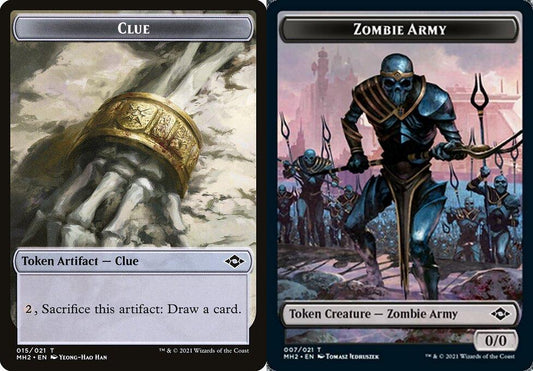 Clue (015) // Zombie Army (007) Double-Sided Token - Foil
