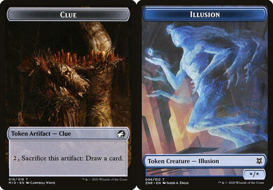 Clue (016) // Illusion (006) Double-Sided Token