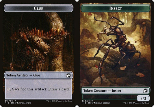Clue (016) // Insect (009) Double-Sided Token - Foil