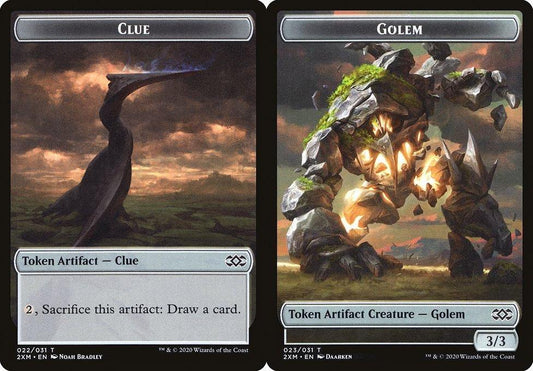 Clue (022) // Golem (023) Double-Sided Token - Foil