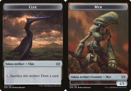 Clue (022) // Myr (024) Double-Sided Token - Foil