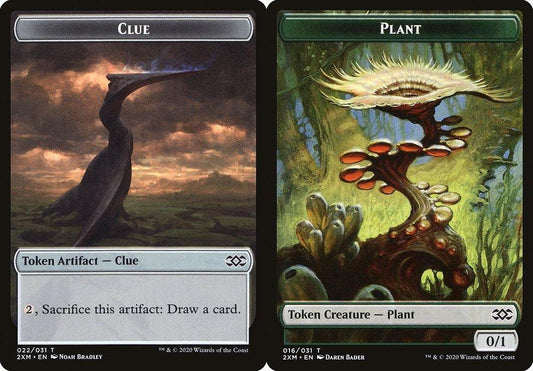 Clue (022) // Plant (016) Double-Sided Token - Foil