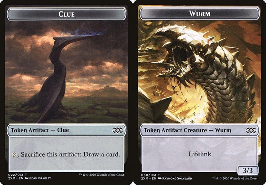 Clue (022) // Wurm (030) Double-Sided Token - Foil