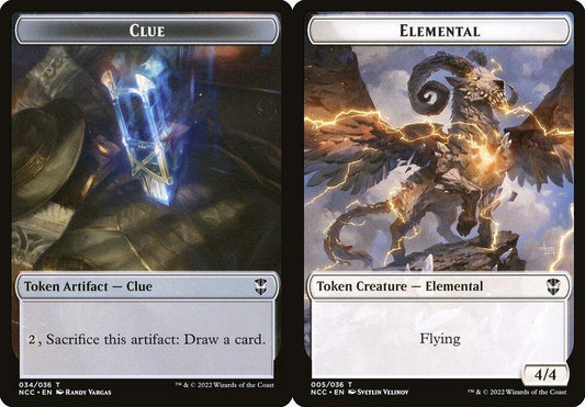 Clue (034) // Elemental (005) Double-Sided Token
