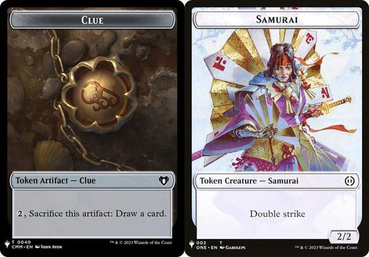 Clue (040) // Samurai (002) Double-Sided Token (PLST)