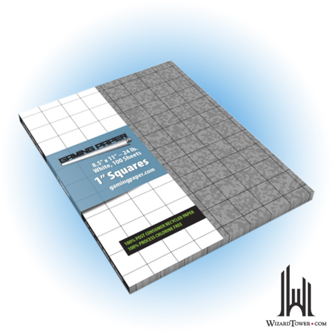 Gaming Paper - Square Grid Sheets - Cobblestone 1"