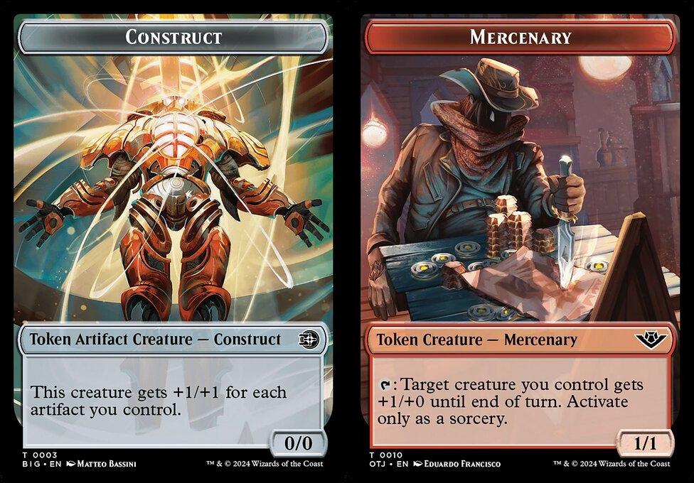 Construct (0003) // Mercenary (0010) Double-Sided Token - Foil