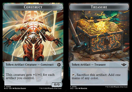 Construct (0003) // Treasure (0018) Double-Sided Token - Foil