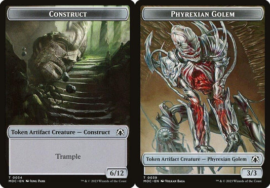 Construct (0034) // Phyrexian Golem (0039) Double-Sided Token