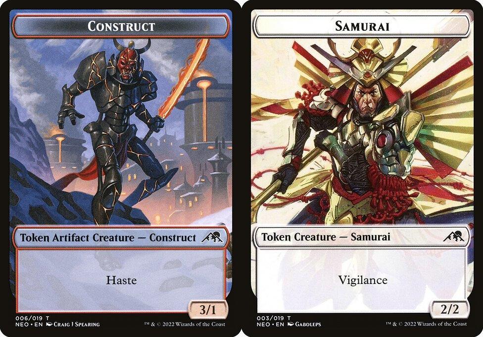 Construct (006) // Samurai (003) Double-Sided Token - Foil