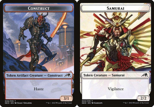 Construct (006) // Samurai (003) Double-Sided Token - Foil