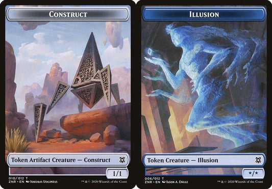 Construct (010) // Illusion (006) Double-Sided Token - Foil